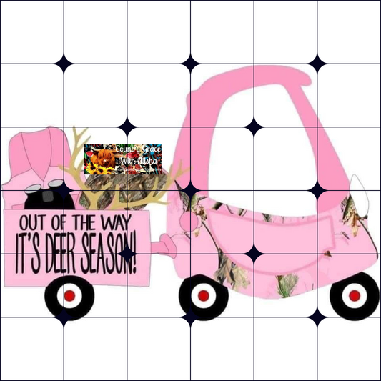 It's Deer Season Pink Ready to Press Sublimation Transfer