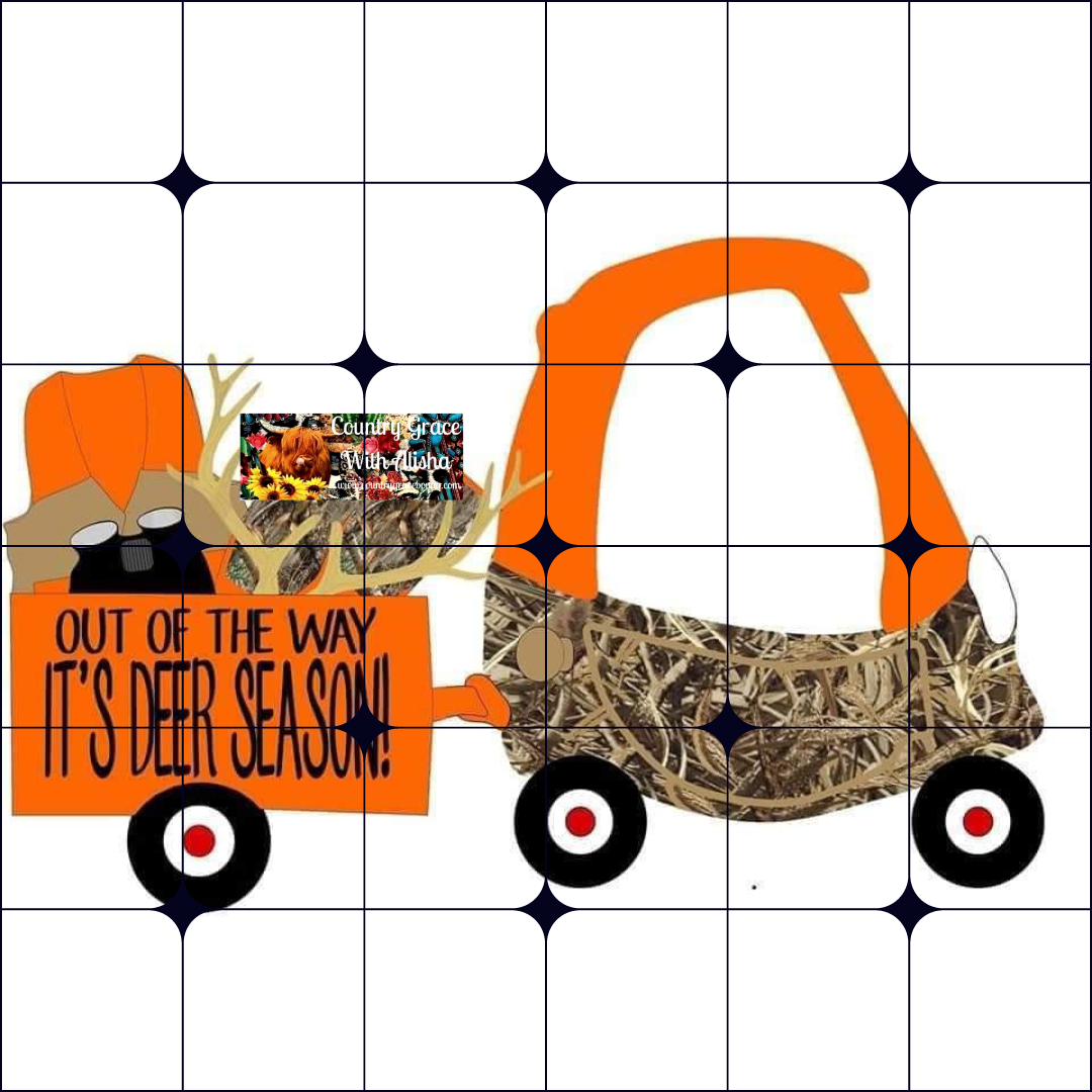 It's Deer Season Orange Ready to Press Sublimation Transfer