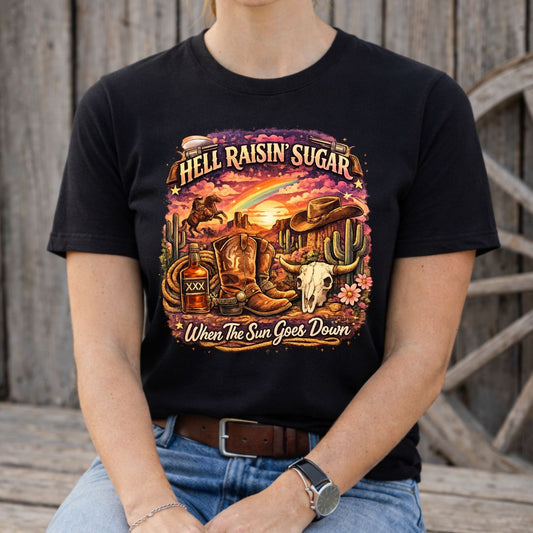 Raisin Hell Sugar Custom Graphic Tee Shirt