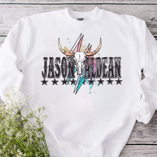 Jason Aldean Bull Skull Sweatshirt