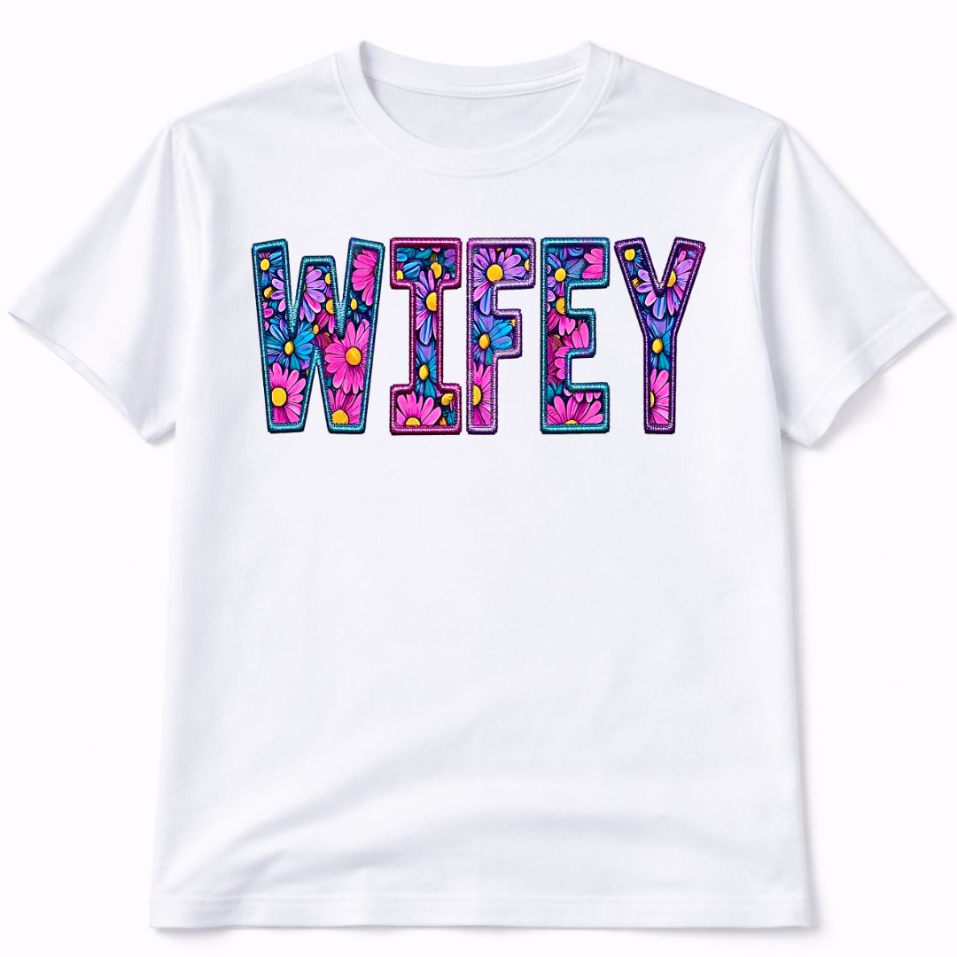 Wifey Floral Graphic T-Shirt