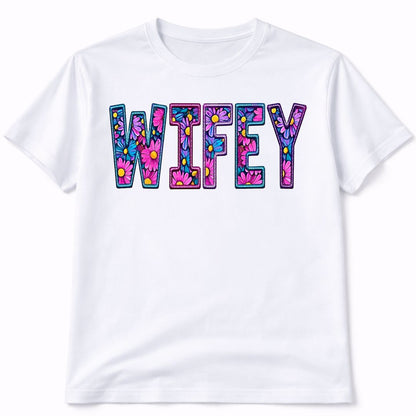 Wifey Floral Graphic T-Shirt