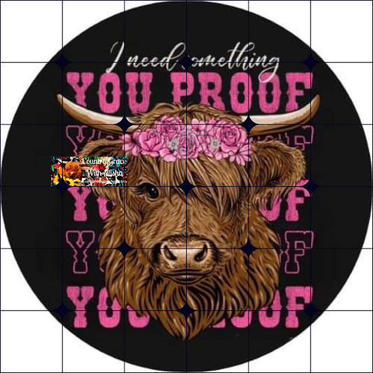 You Proof Cow Ready to Press Sublimation Transfer