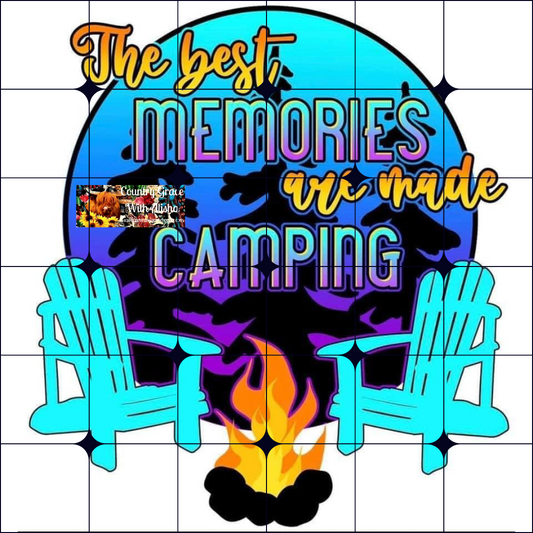 Camping Memories Ready to Press Sublimation Transfer