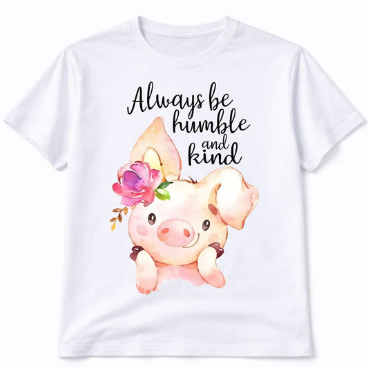 Pig Humble And Kind Graphic Tee Shirt