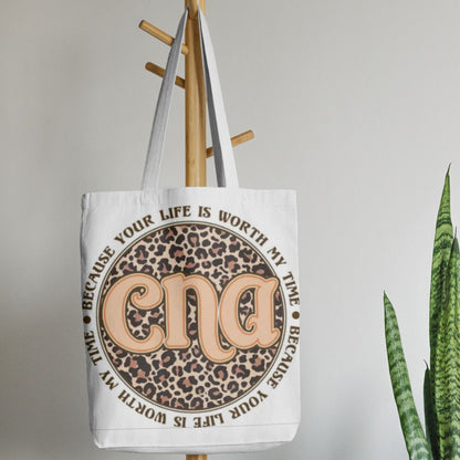 CNA Animal Print Canvas Tote Bag