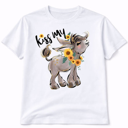 Kiss My Donkey Funny Graphic T-Shirt