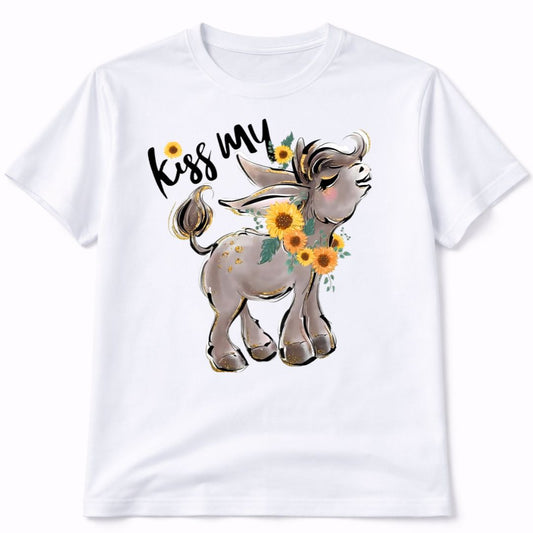 Kiss My Donkey Funny Graphic T-Shirt
