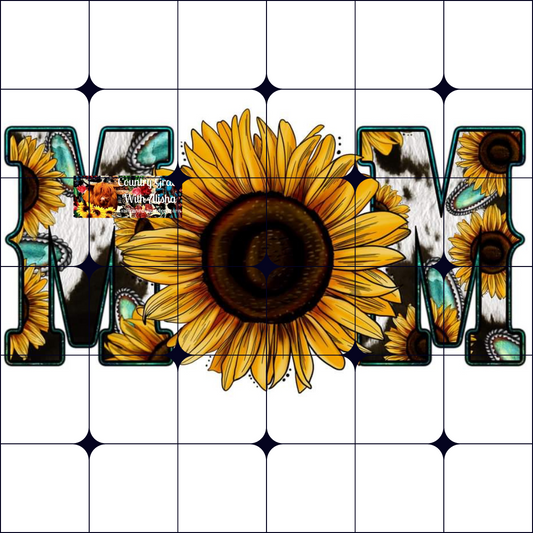 Mom Sunflower Ready to Press Sublimation Transfer