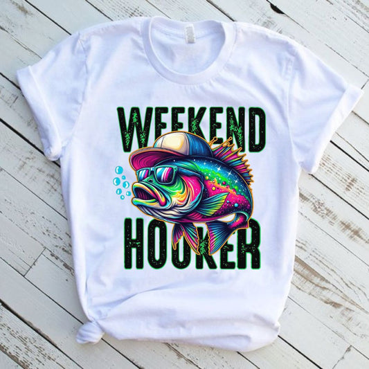 Weekend Hooker Fishing Graphic T-Shirt