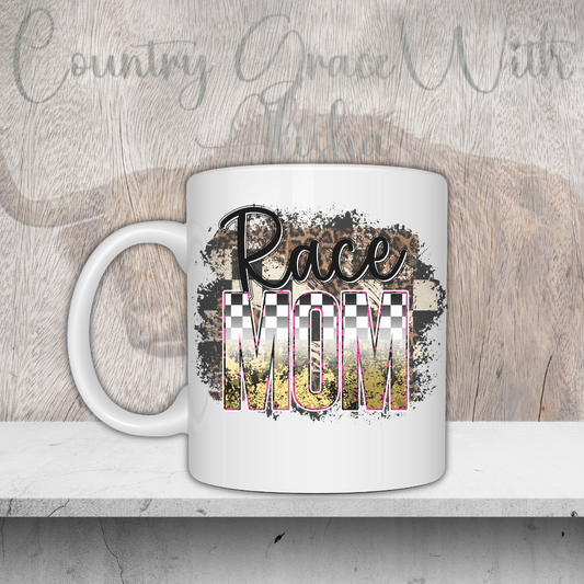Race Mom 11oz Ceramic Coffee Mug