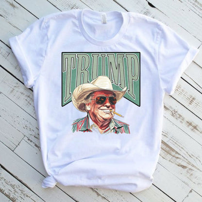 Trump Western Cowboy Graphic T-Shirt