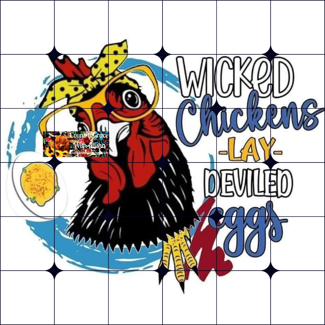 Wicked Chickens Ready to Press Sublimation Transfer