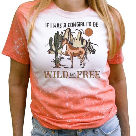 Wild And Free Bleached Short Sleeve T-Shirt