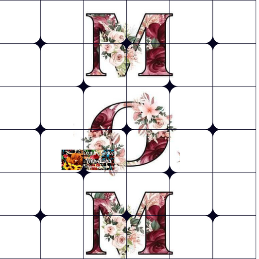 Mom Floral Ready to Press Sublimation Transfer