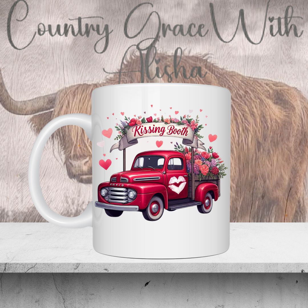 Valentines Day Old Truck 11oz Ceramic Coffee Mug