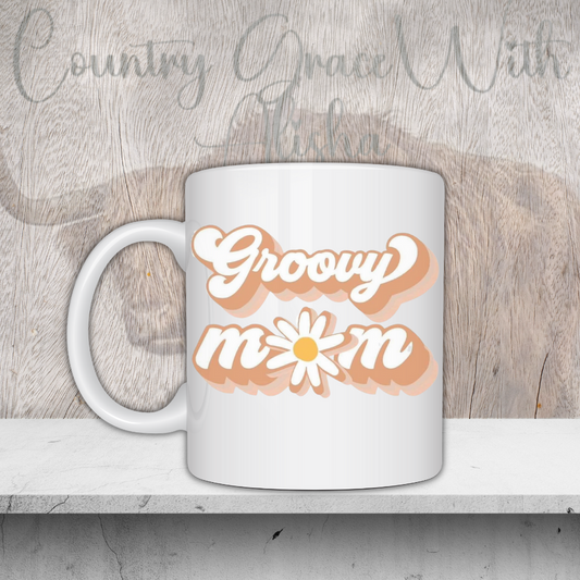 Groovy Mom 11oz Ceramic Coffee Mug
