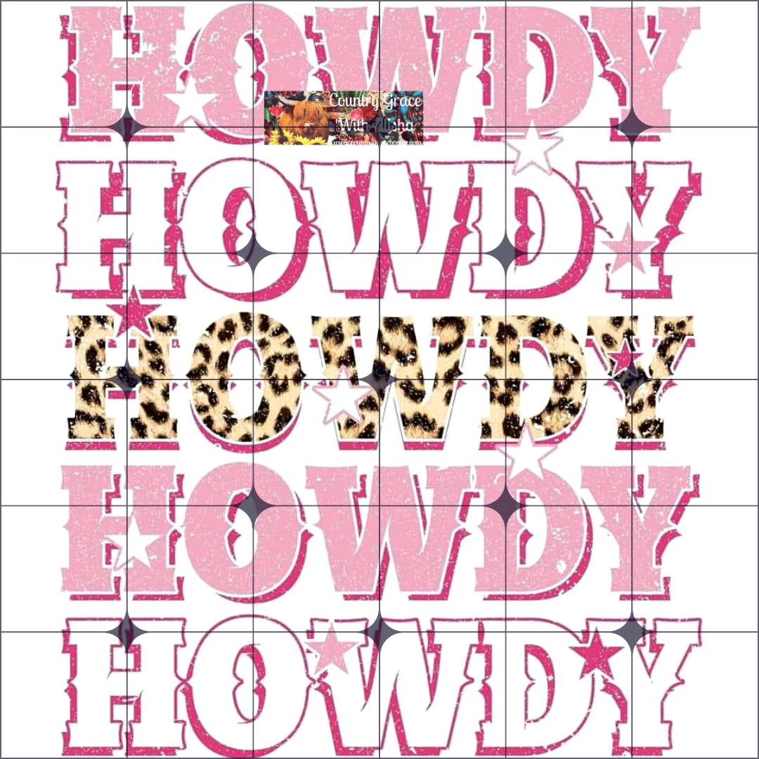 Howdy Pink Ready to Press Sublimation Transfer