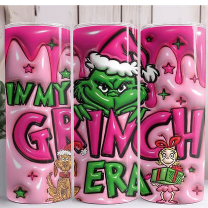 Grinch Era 3D Christmas 20oz Skinny Tumbler