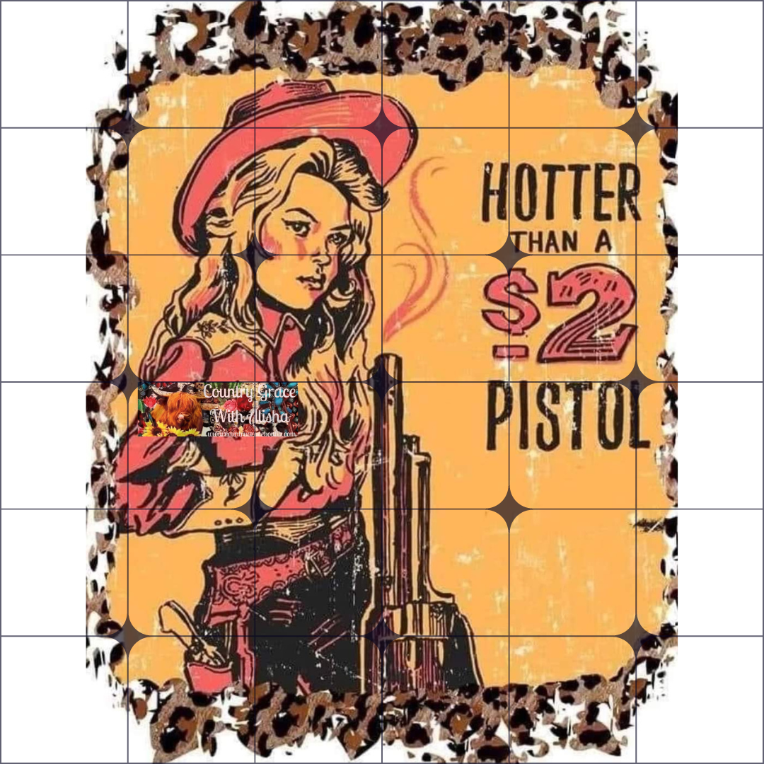 Hotter Than 2 Dollar Pistol Ready to Press Sublimation Transfer