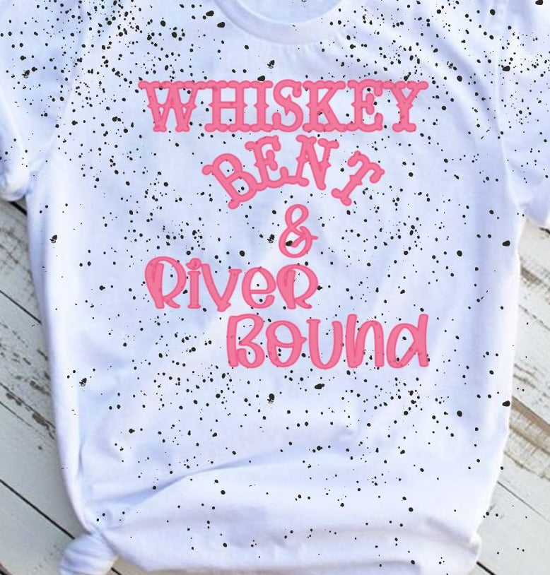 Whiskey Bent River Bound Splatter Graphic T-Shirt