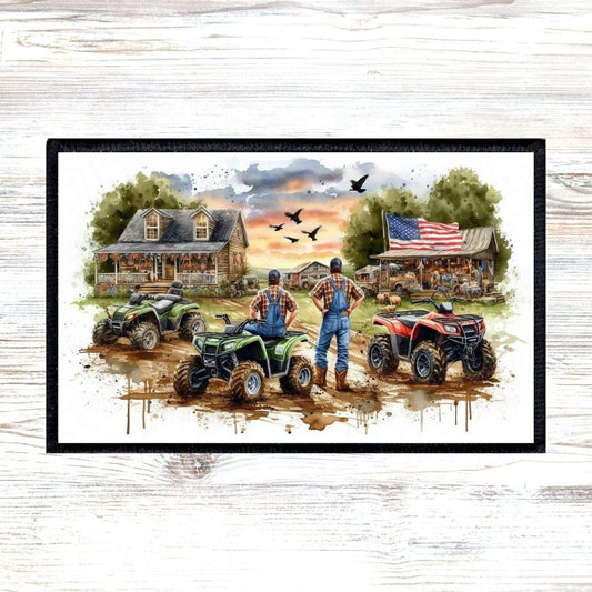 Western Farm Rectangle Hat Patch