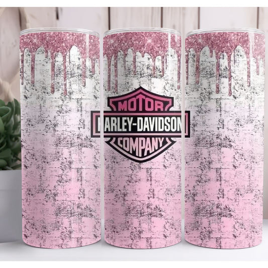 Pink Harley Davidson 20oz Skinny Tumbler