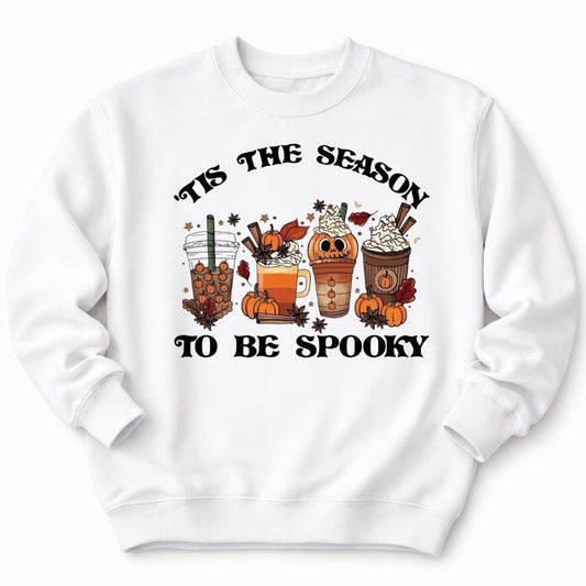 Tis the Season Spooky Halloween White Sweatshirt