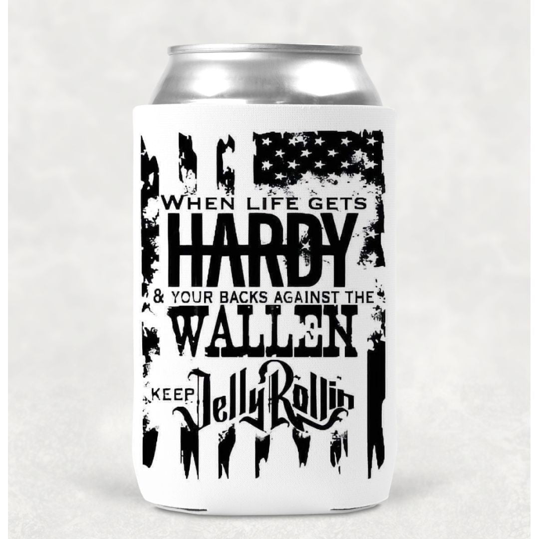 Hardy Wallen Jelly Roll Can Cooler Drink Holder Koozie