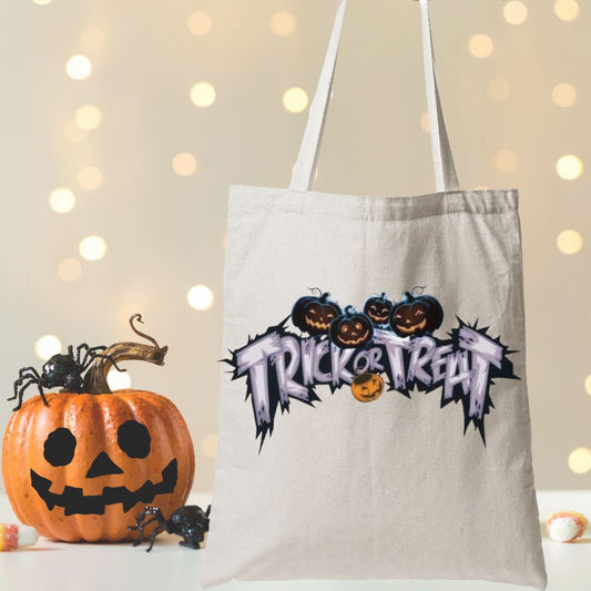 Trick or Treat Halloween Canvas Tote Bag