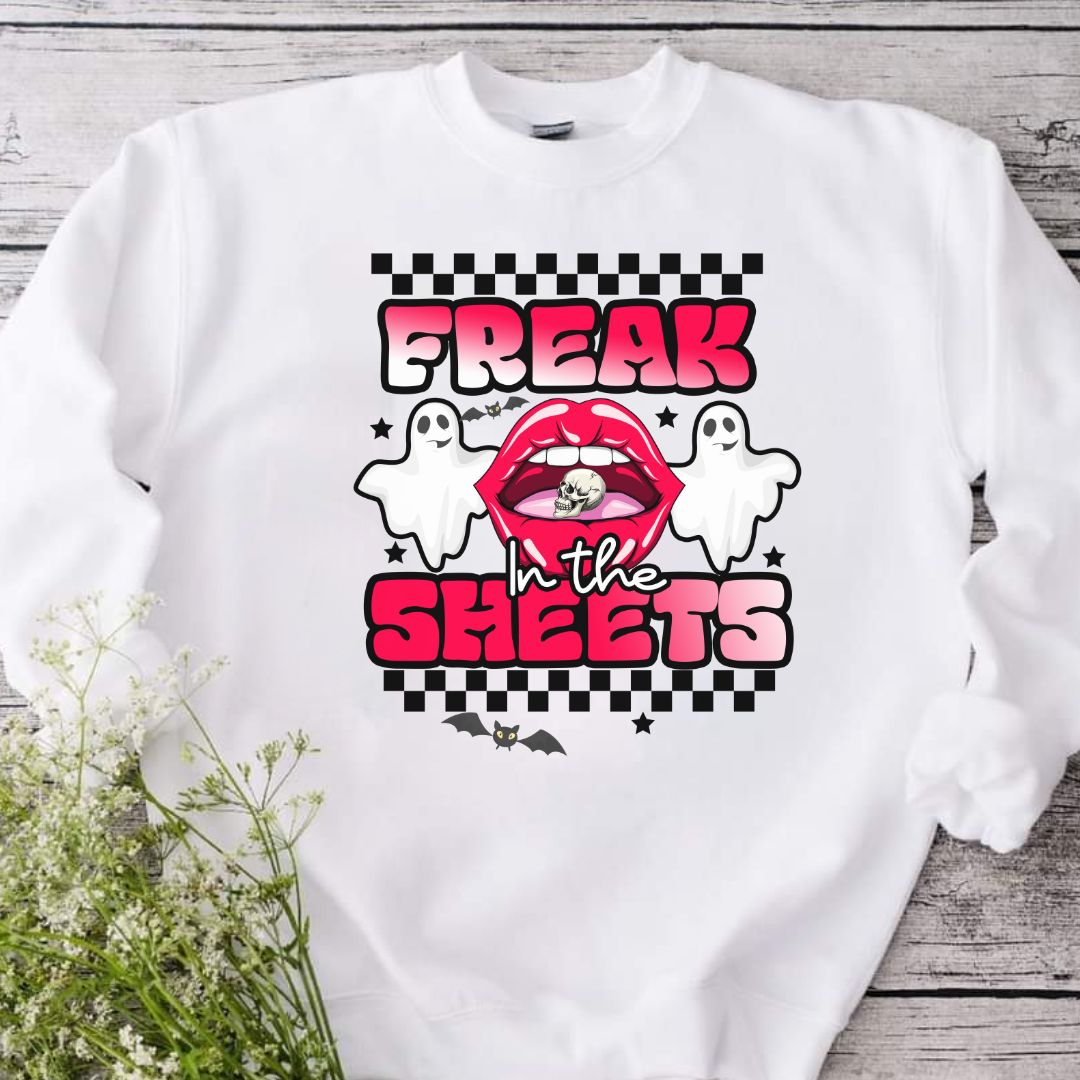 Ghost Freak Halloween White Sweatshirt