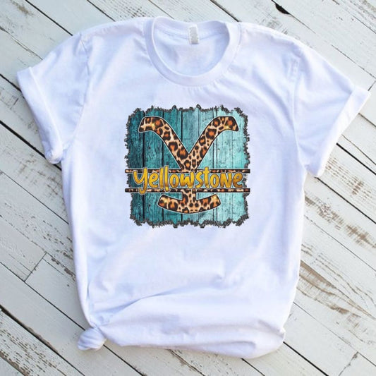 Yellowstone Leopard Graphic T-Shirt