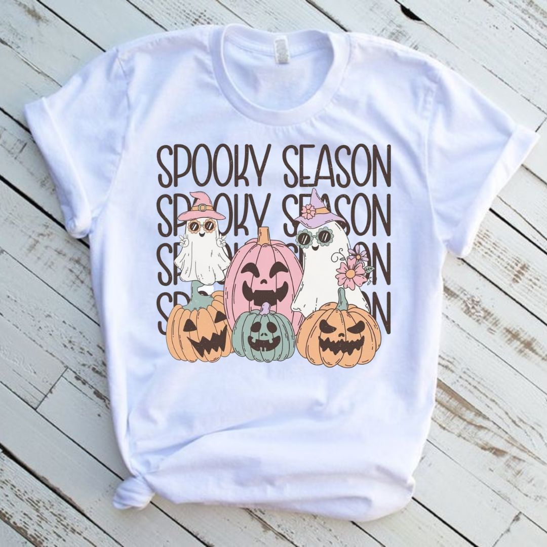 Spooky Season Ghost Halloween Graphic T-Shirt