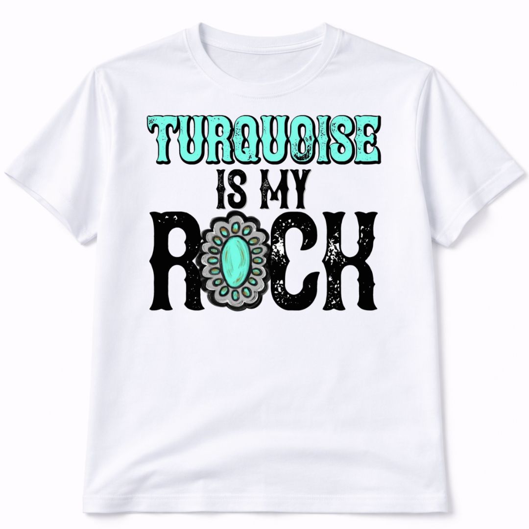 Turquoise Is My Rock Graphic T-Shirt