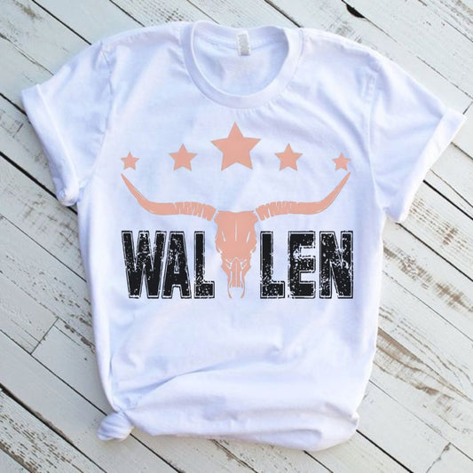 Morgan Wallen Bull Skull Graphic Tee Shirt