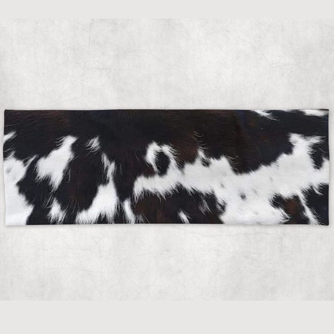 Brown And Black Cow Print Yoga Headband