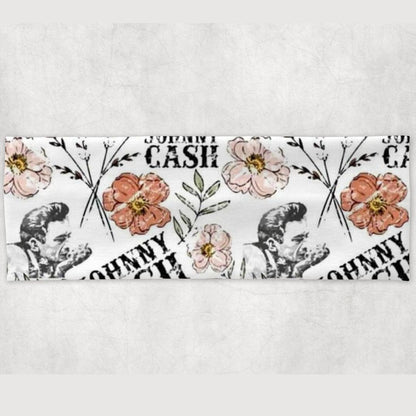 Johnny Cash Floral Yoga Headband