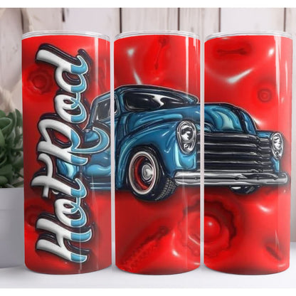 Hot Rod Old Truck Red 20oz Skinny Tumbler