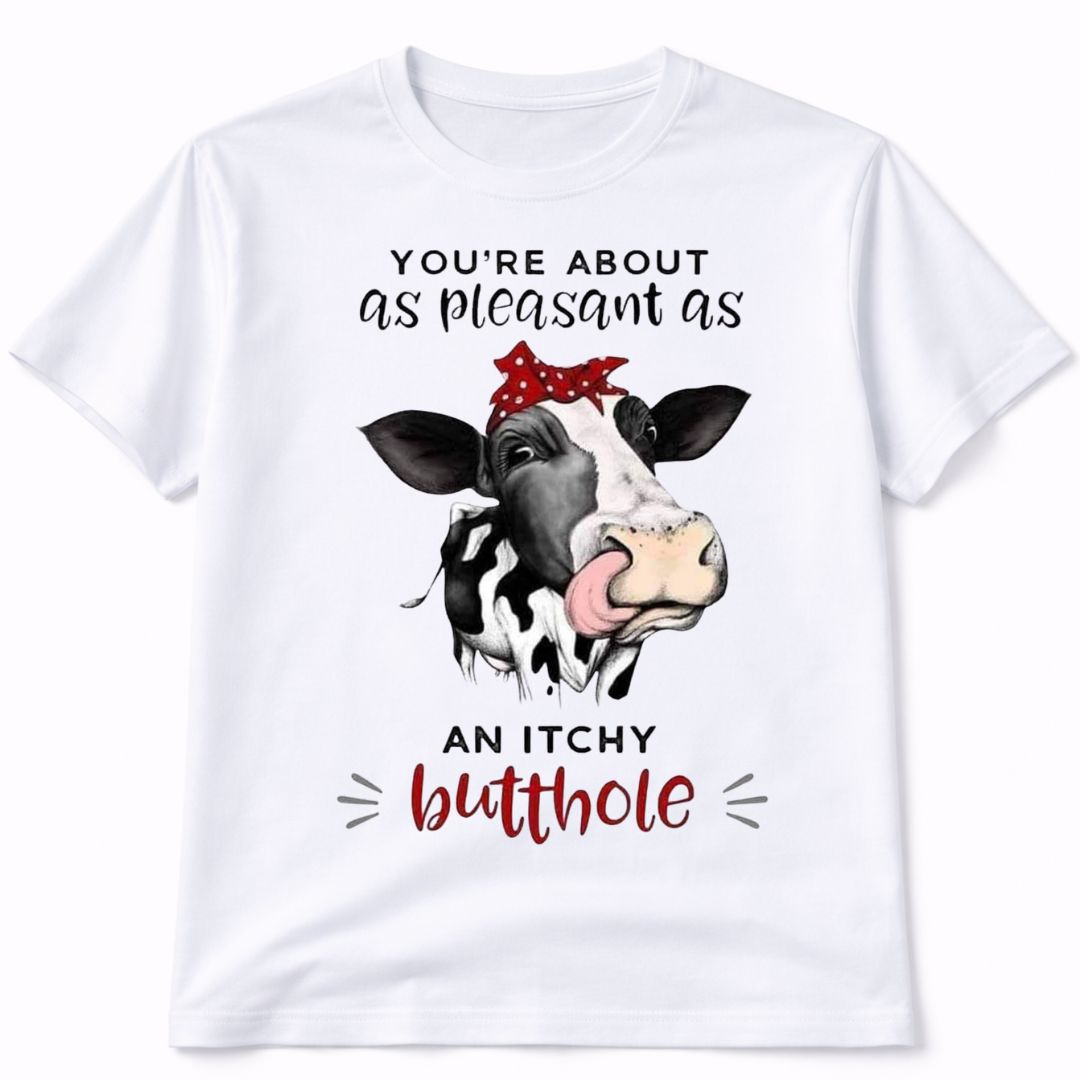 Western Cow Funny Graphic T-Shirt
