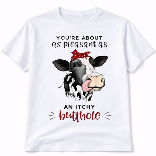 Western Cow Funny Graphic T-Shirt