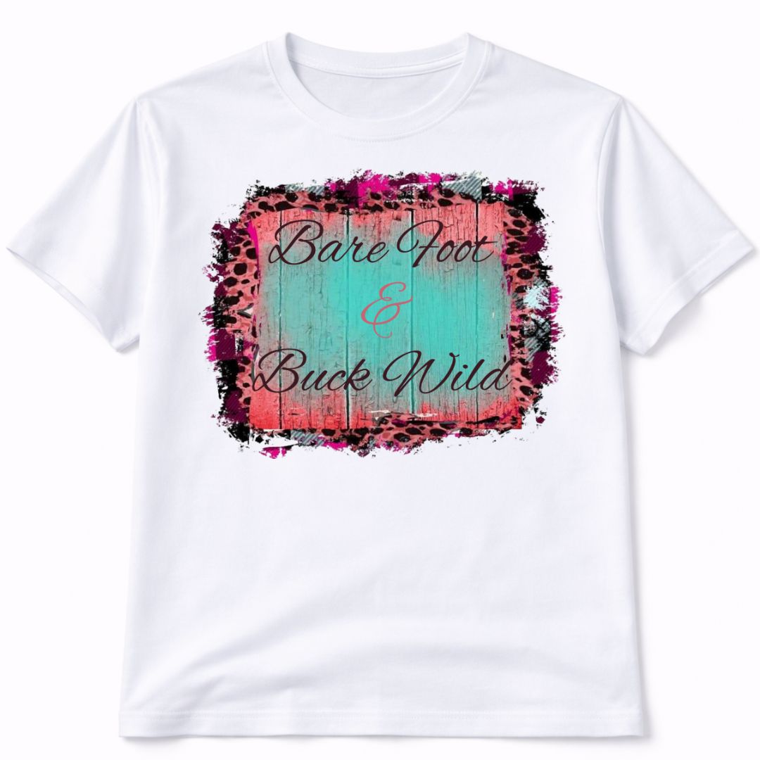 Bare Foot and Buck Wild Graphic T-Shirt