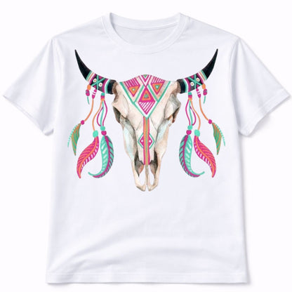 Bull Skull Western Graphic T-Shirt