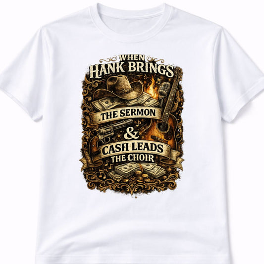Hank Western Custom Graphic Tee Shirt Casual Everyday T-Shirt Comfortable Unisex Fit