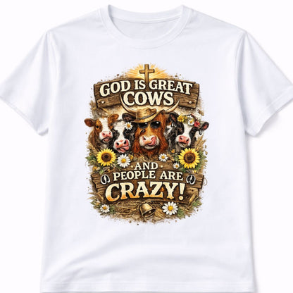 Cows Western Custom Graphic Tee Shirt Casual Everyday T-Shirt Comfortable Unisex Fit