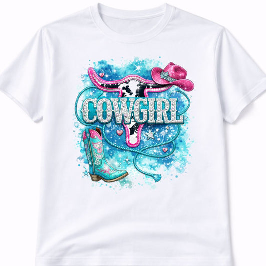 Cowgirl Western Custom Graphic Tee Shirt Casual Everyday T-Shirt Comfortable Unisex Fit