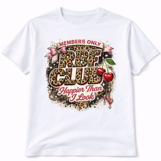 RBF Club Custom Graphic Tee Shirt Casual Everyday T-Shirt Comfortable Unisex Fit