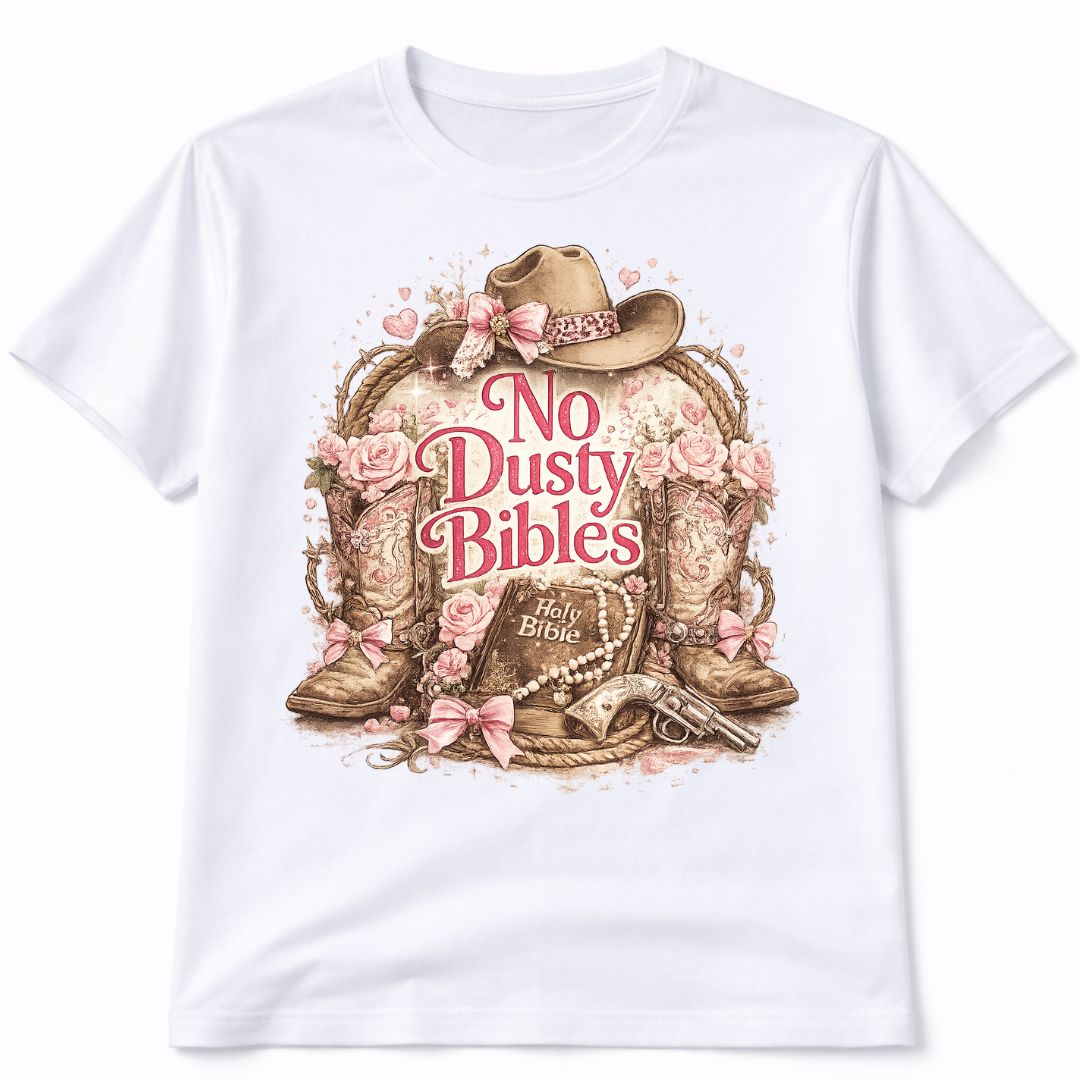 Dusty Bibles Custom Graphic Tee Shirt Casual Everyday T-Shirt Comfortable Unisex Fit