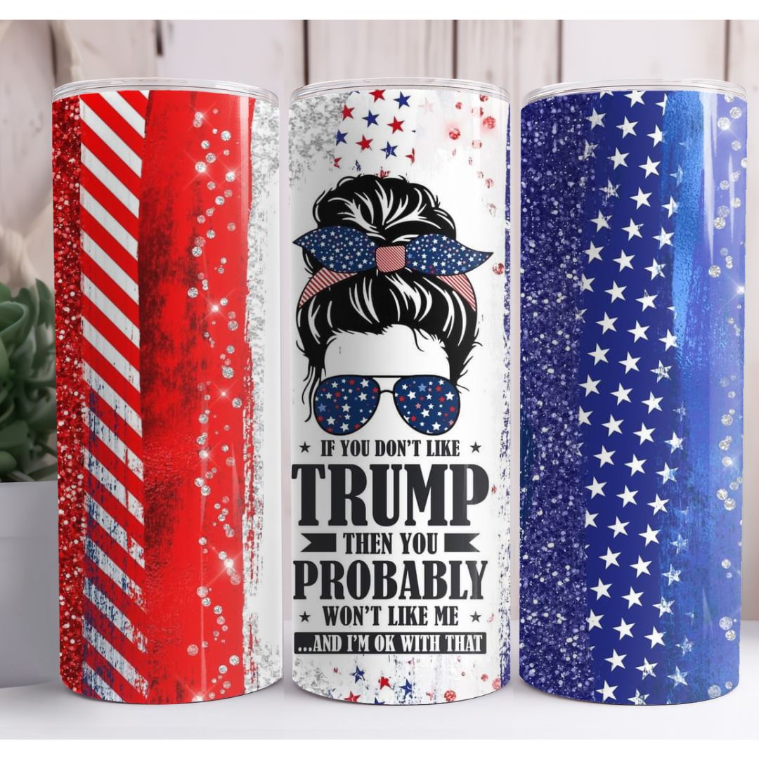 Trump Messy Bun 20oz Skinny Tumbler