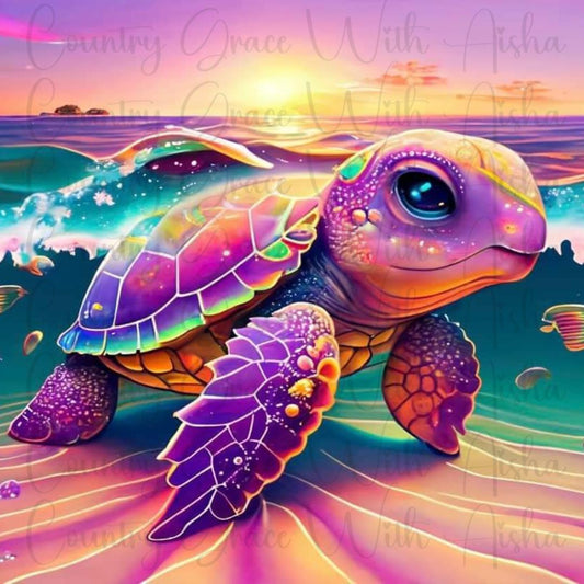 Sea Turtle 20oz Skinny Tumbler Sublimation Wrap