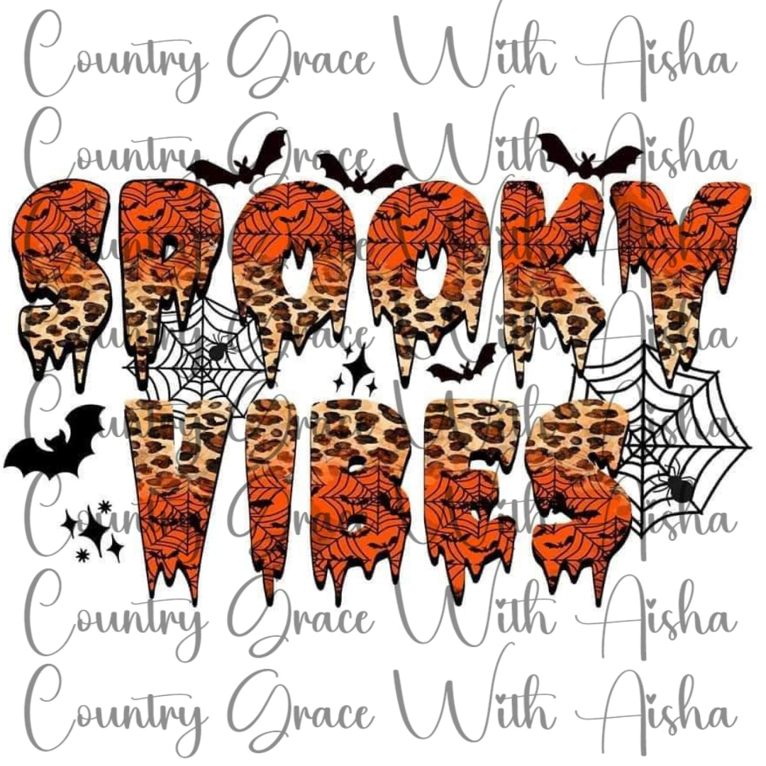 Spooky Vibes Halloween Ready to Press Sublimation Transfer